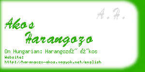 akos harangozo business card